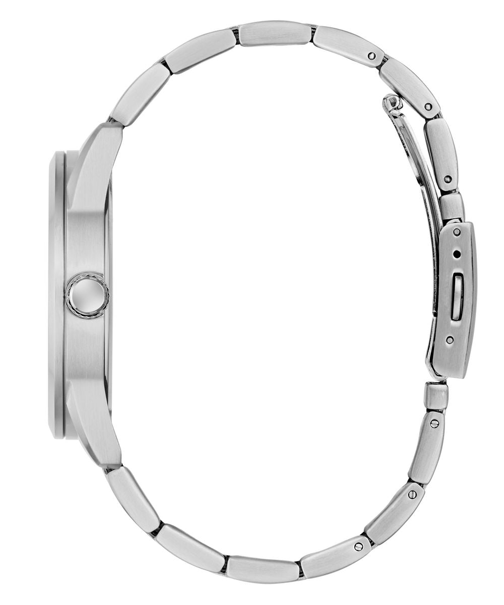 Guess Easton Men’s 40mm Silver Tone Black Dial Bracelet Watch GW0965G1