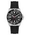 Guess Cliff Men’s 41mm Silver-Tone Case Black Dial Silicone Watch GW0969G1