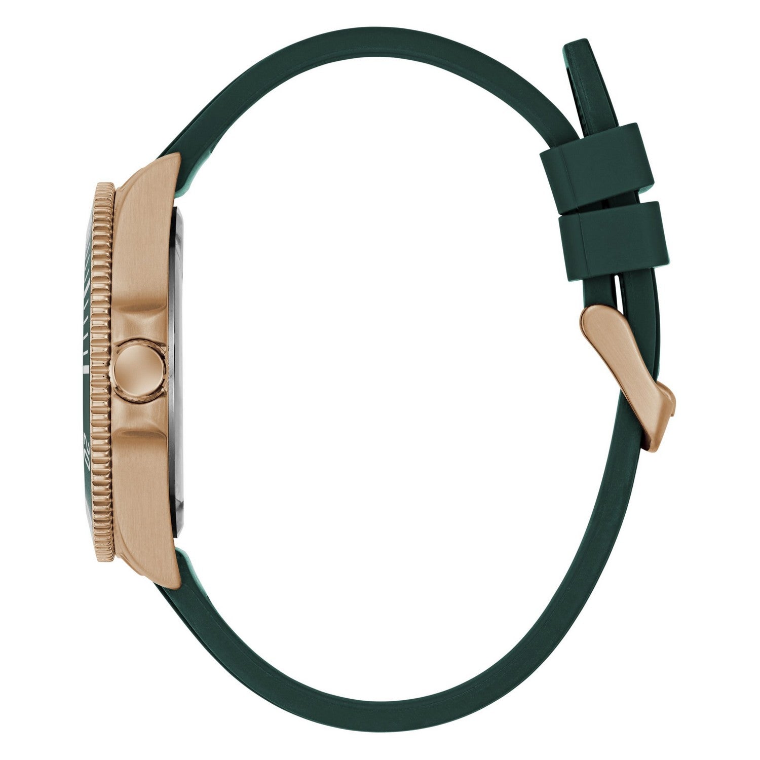 Guess Men’s Cliff Green Dial Green Silicone Strap Watch GW0969G5