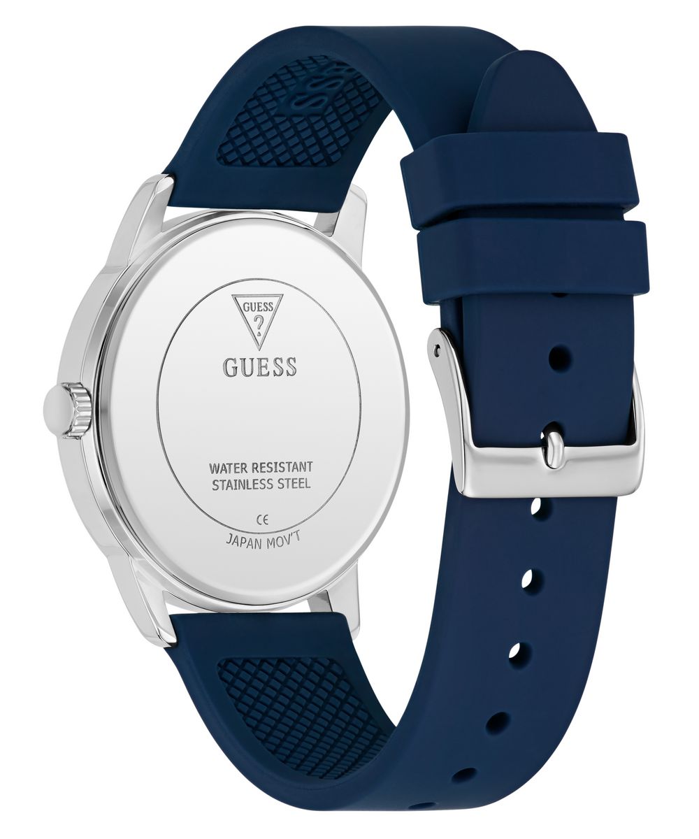 Guess Chandler Men’s 40mm Blue Dial Blue Silicone Watch GW0973G1