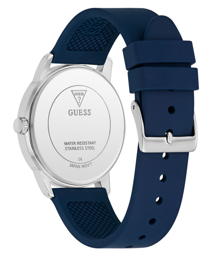 Guess Chandler Men’s 40mm Blue Dial Blue Silicone Watch GW0973G1