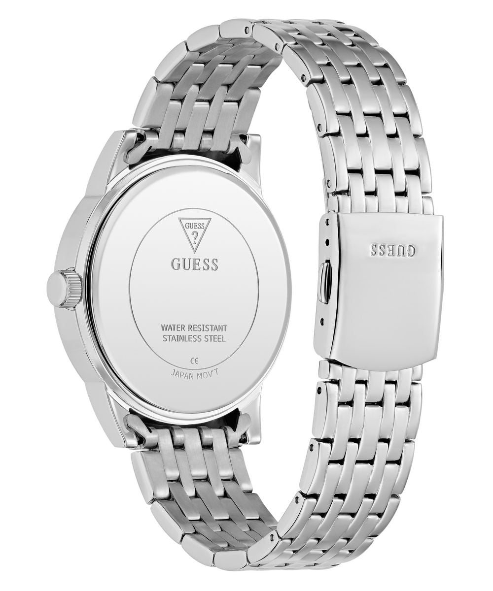 Guess Emerson Men’s 42mm Silver Tone Green Dial Bracelet Watch GW0976G5