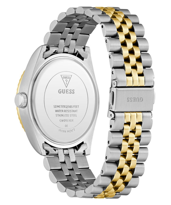 Guess Jaden Men’s 42mm Two Tone Green Dial Multifunction Watch GW0977G4