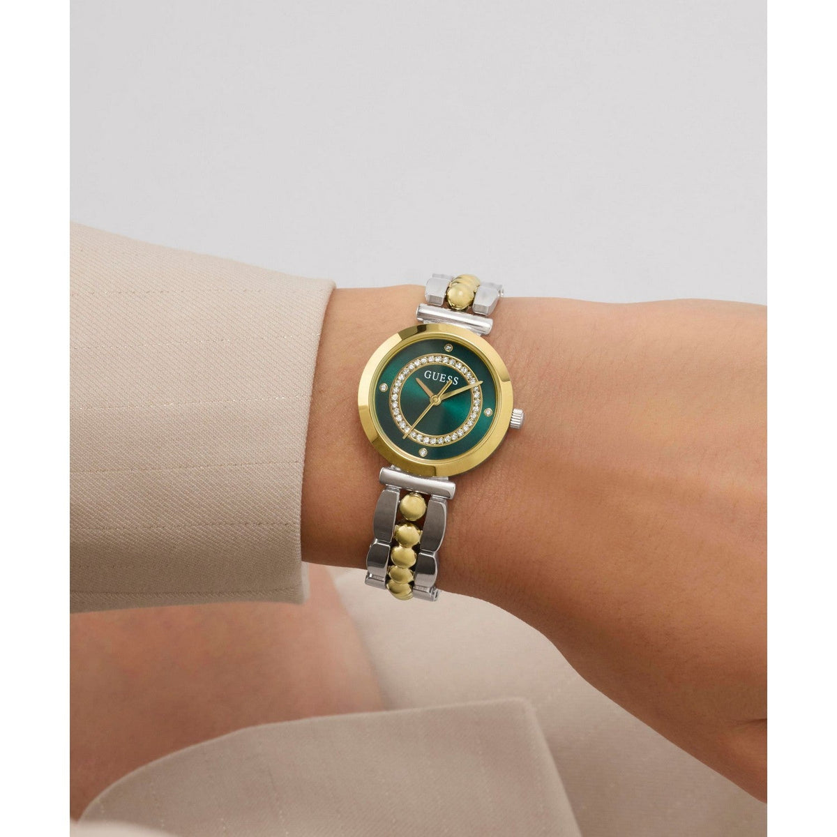 Guess Men’s Leena Green Dial Bracelet Watch GW0994L3