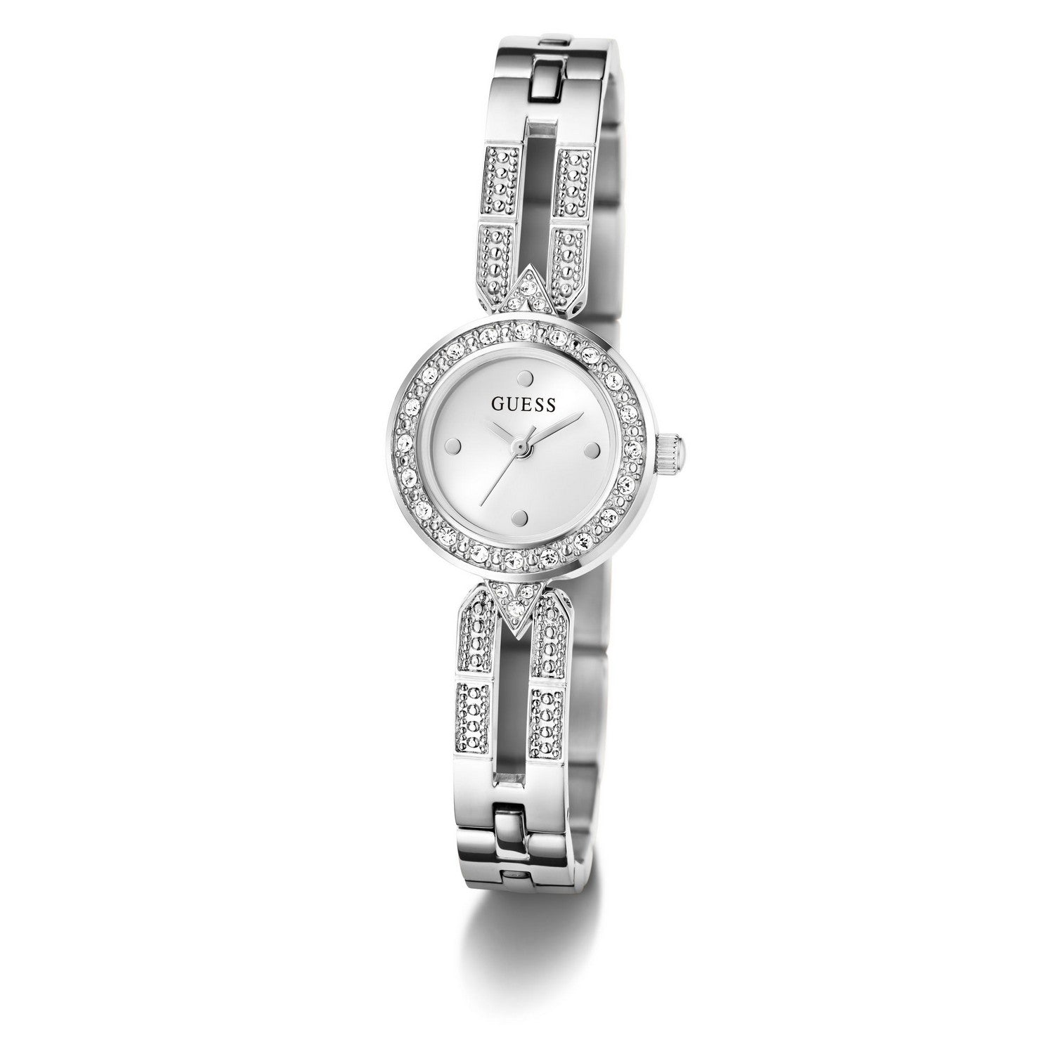 Guess Men’s Cassidy Silver Dial Bracelet Watch GW1016L1