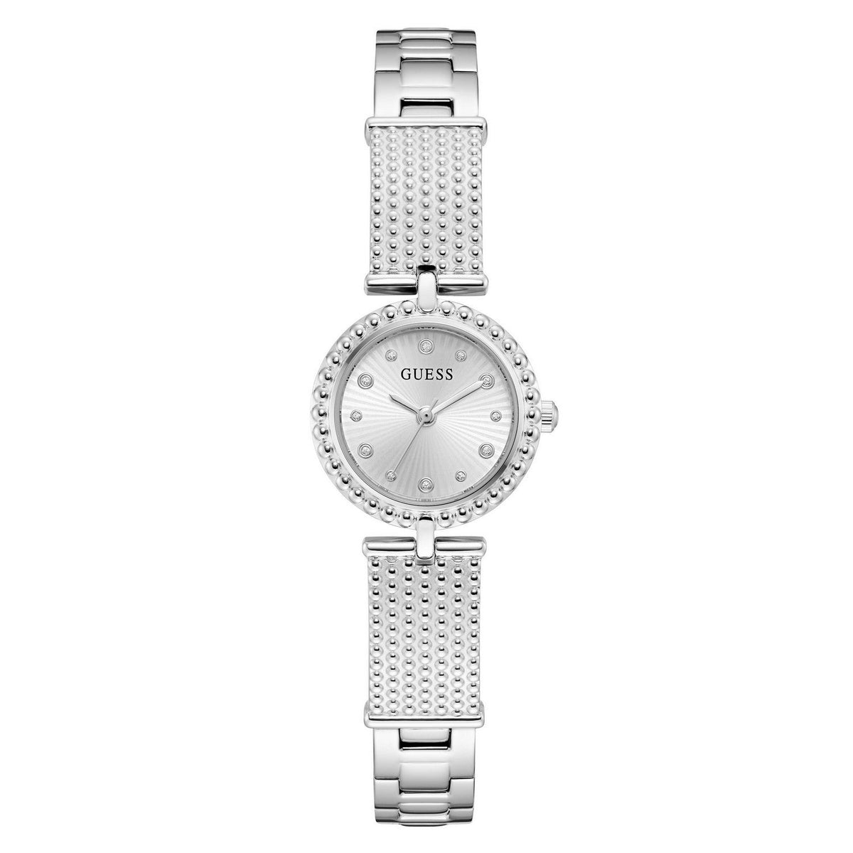 Guess Men’s Holly Silver Dial Bracelet Watch GW1017L1