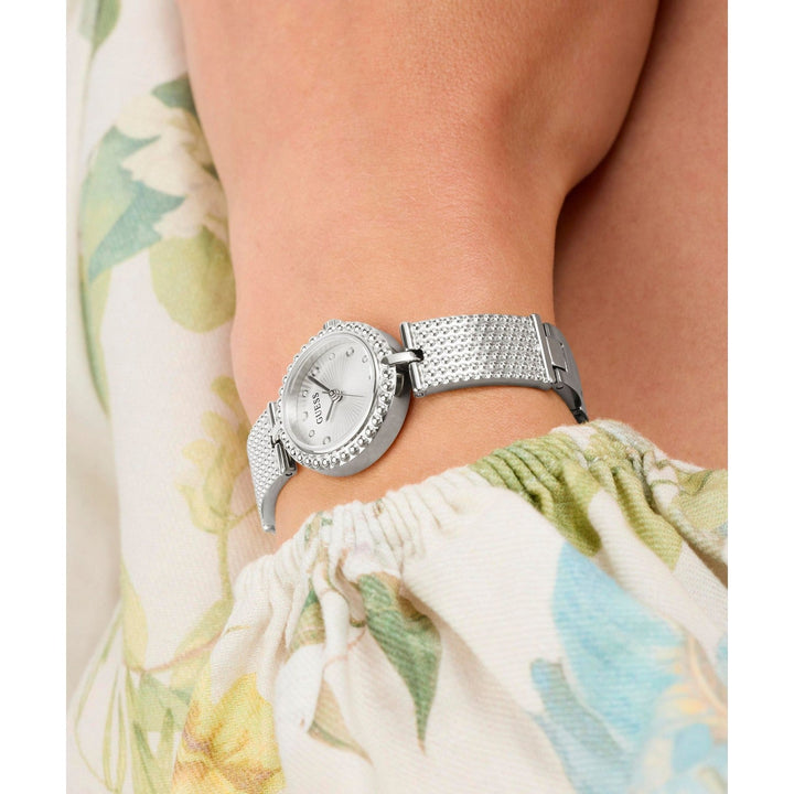 Guess Men’s Holly Silver Dial Bracelet Watch GW1017L1