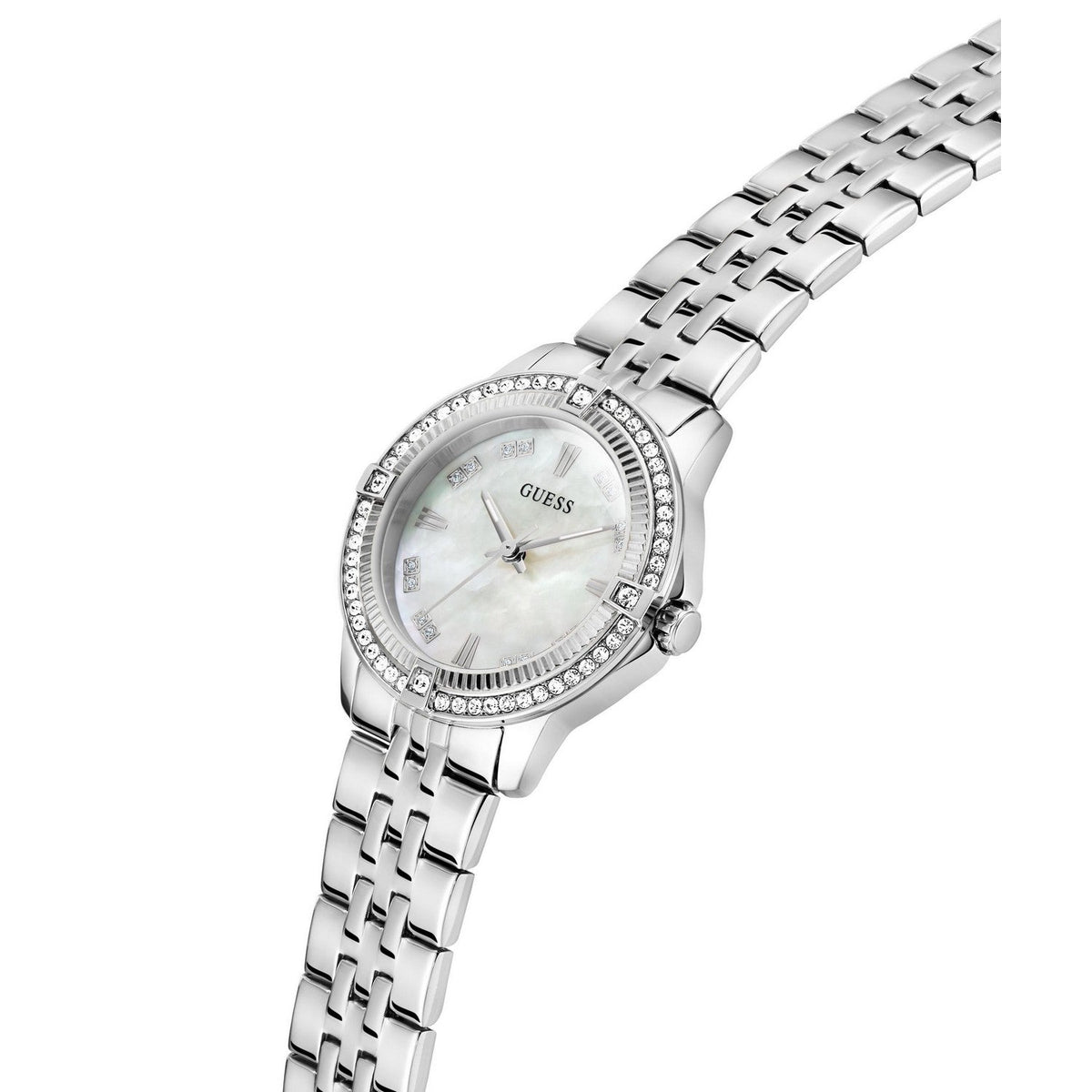 Guess Men’s Colette White Dial Bracelet Watch GW1027L1