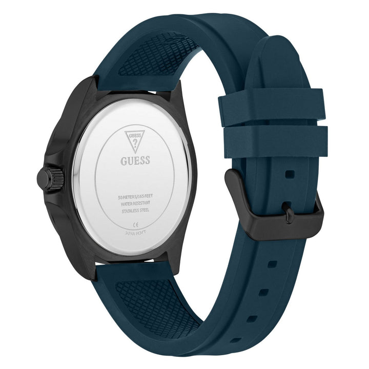 Guess Men’s Neo Black Dial Teal Silicone Strap Watch GW1065G3