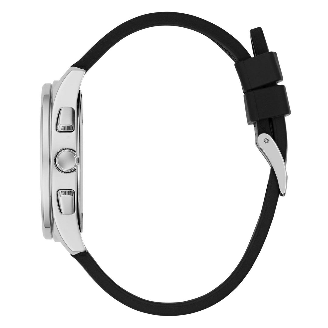 Guess Men’s Palmer Black Dial Black Silicone Strap Watch GW1077G1