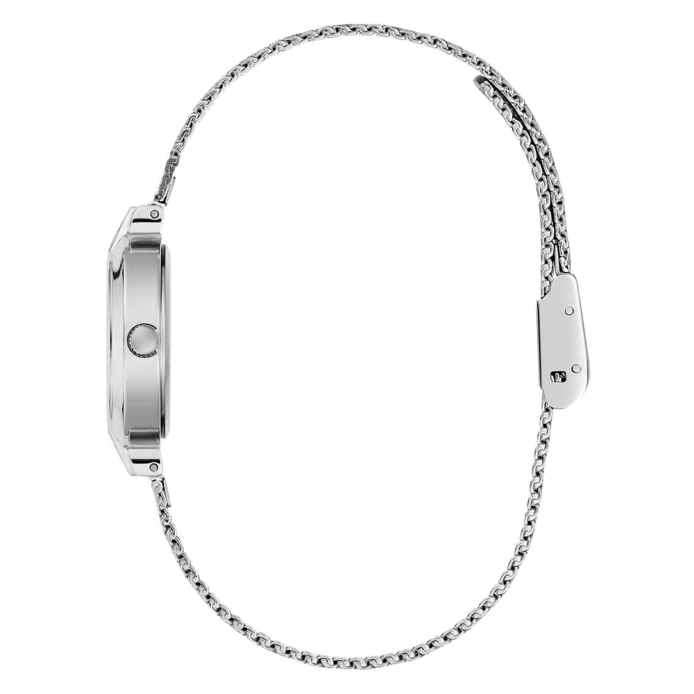 Guess Womens Louisa Silver-Tone Sunray Dial Silver-Tone Mesh Bracelet Watch GW1086L1