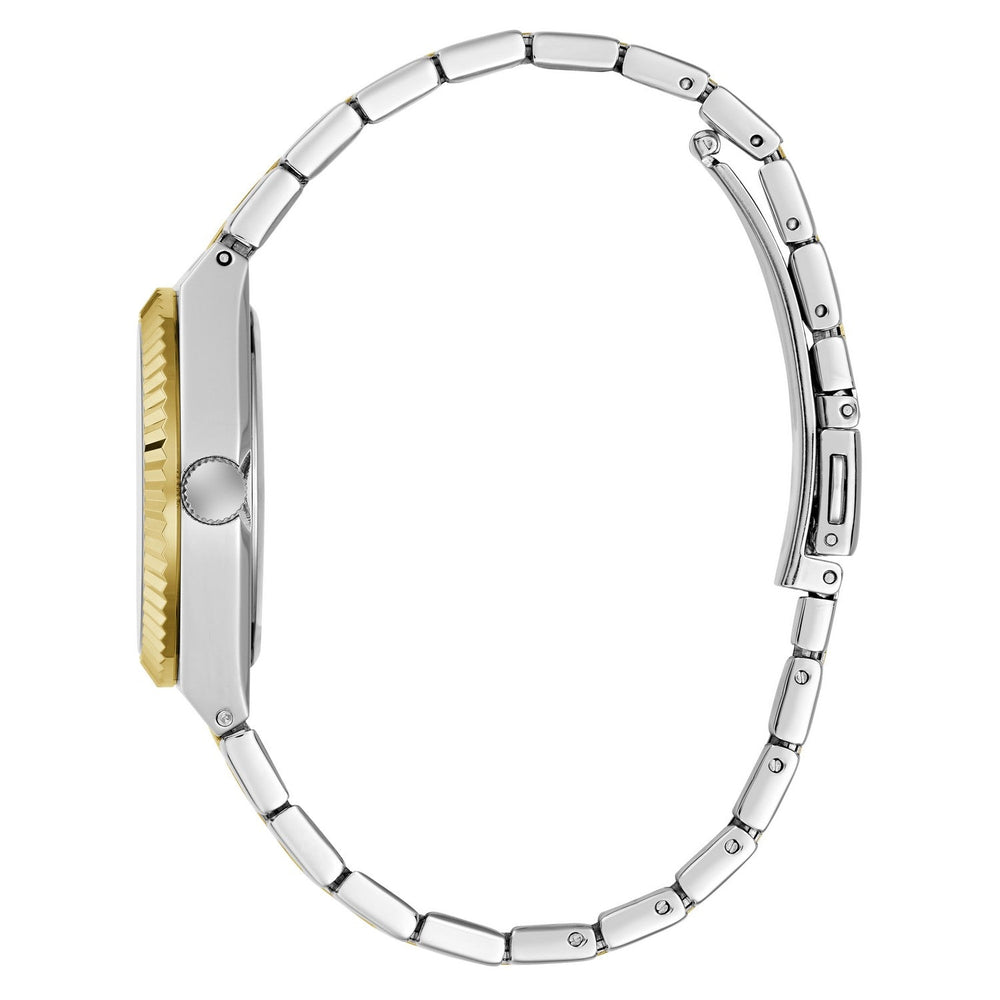 Guess Womens Vera Black Sunray Dial Two-Tone Stainless Steel Bracelet Watch GW1101L3