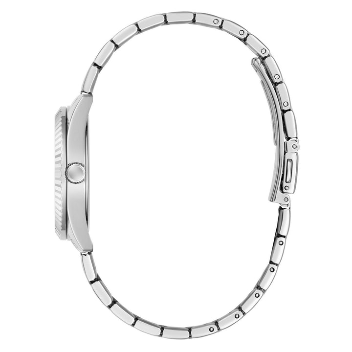 Guess Womens Adelaide Silver-Tone Glitz Dial Silver-Tone Stainless Steel Bracelet Watch GW1103L1