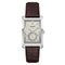Guess Mens Hugh White Sunray Dial Brown Leather Strap Watch GW1152G1