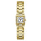 Guess Womens Taylor White Sunray Dial Gold-Tone Stainless Steel Bracelet Watch GW1157L2
