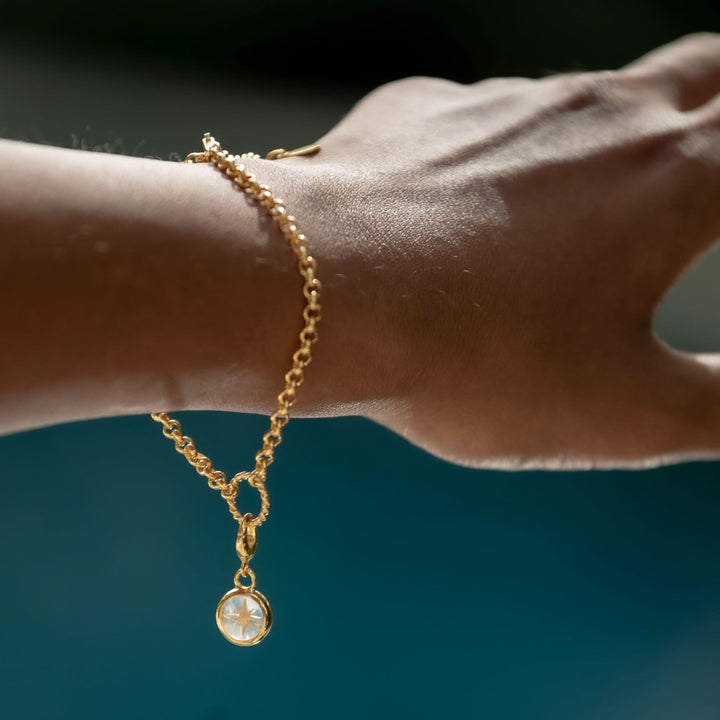 Gold Plated Eternity Twist Charm Bracelet CBRGETWST