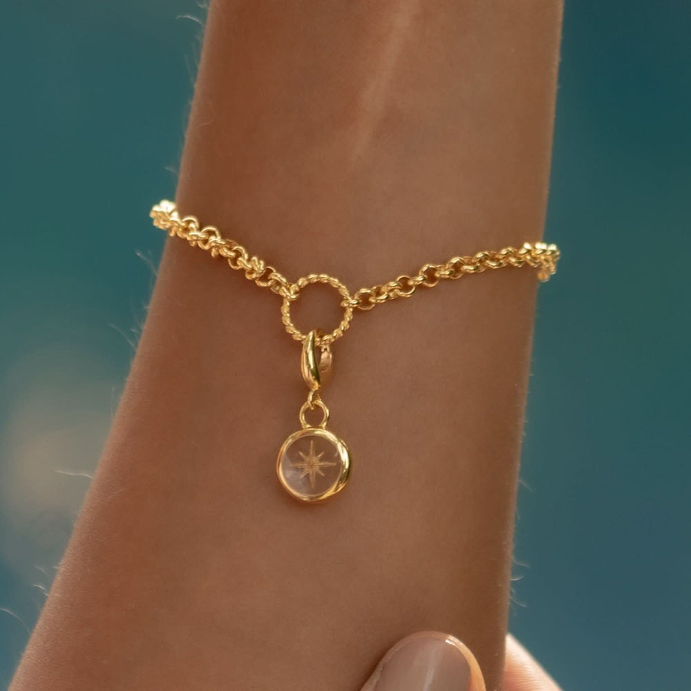 Gold Plated Eternity Twist Charm Bracelet CBRGETWST