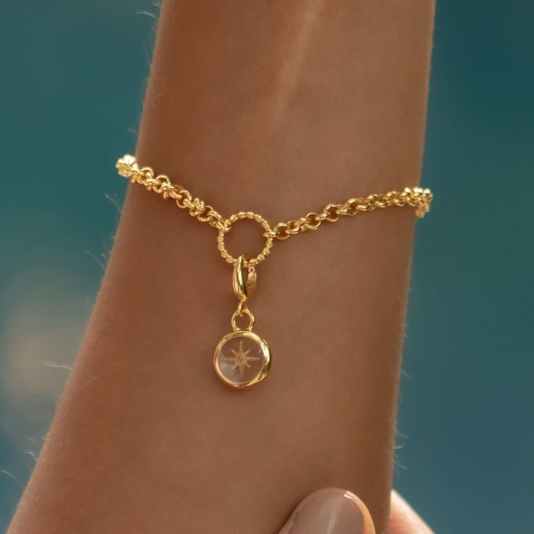 Gold Plated Eternity Twist Charm Bracelet CBRGETWST