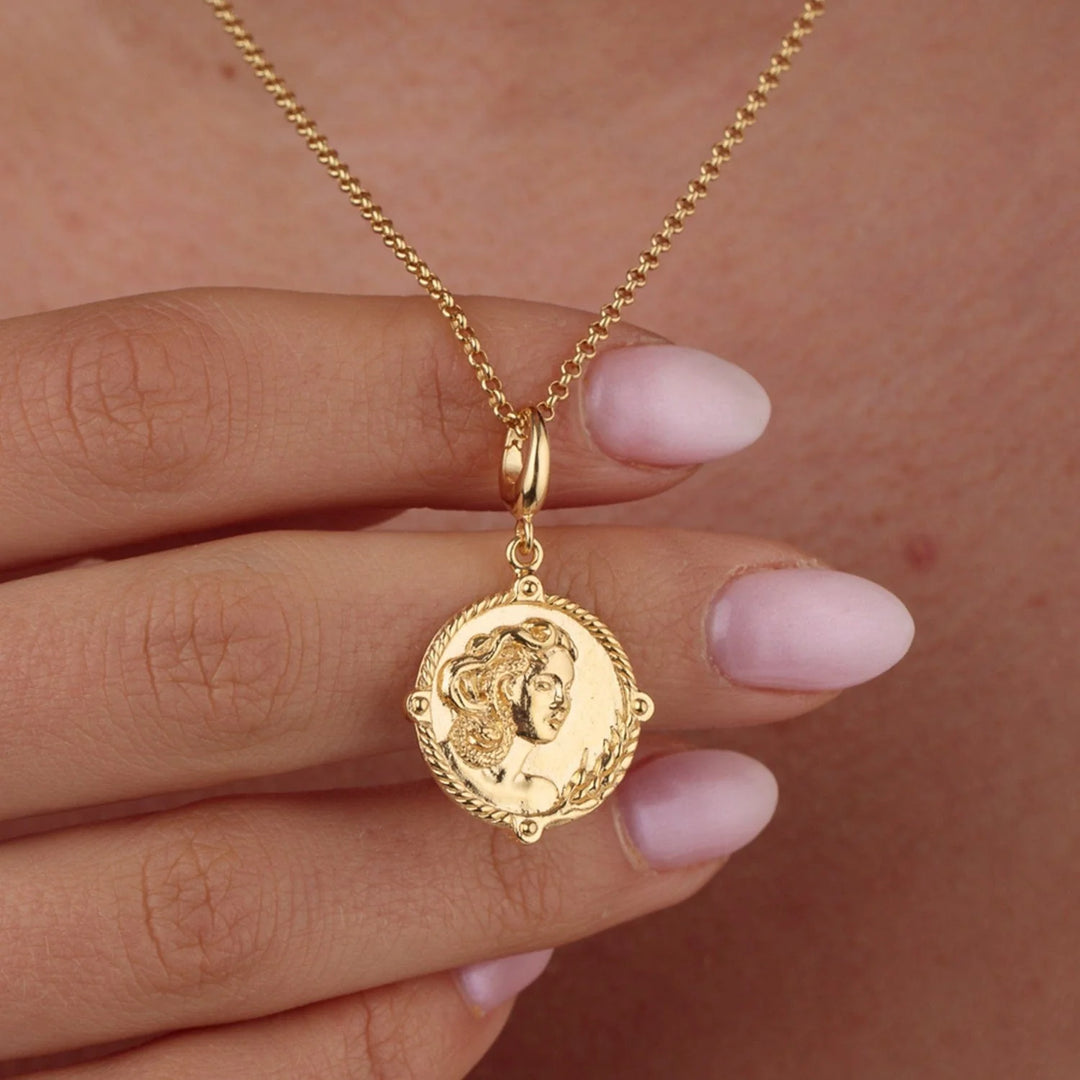 Gold Goddess of Fertility & Nature Demeter Necklace CNGGDSDEM-1