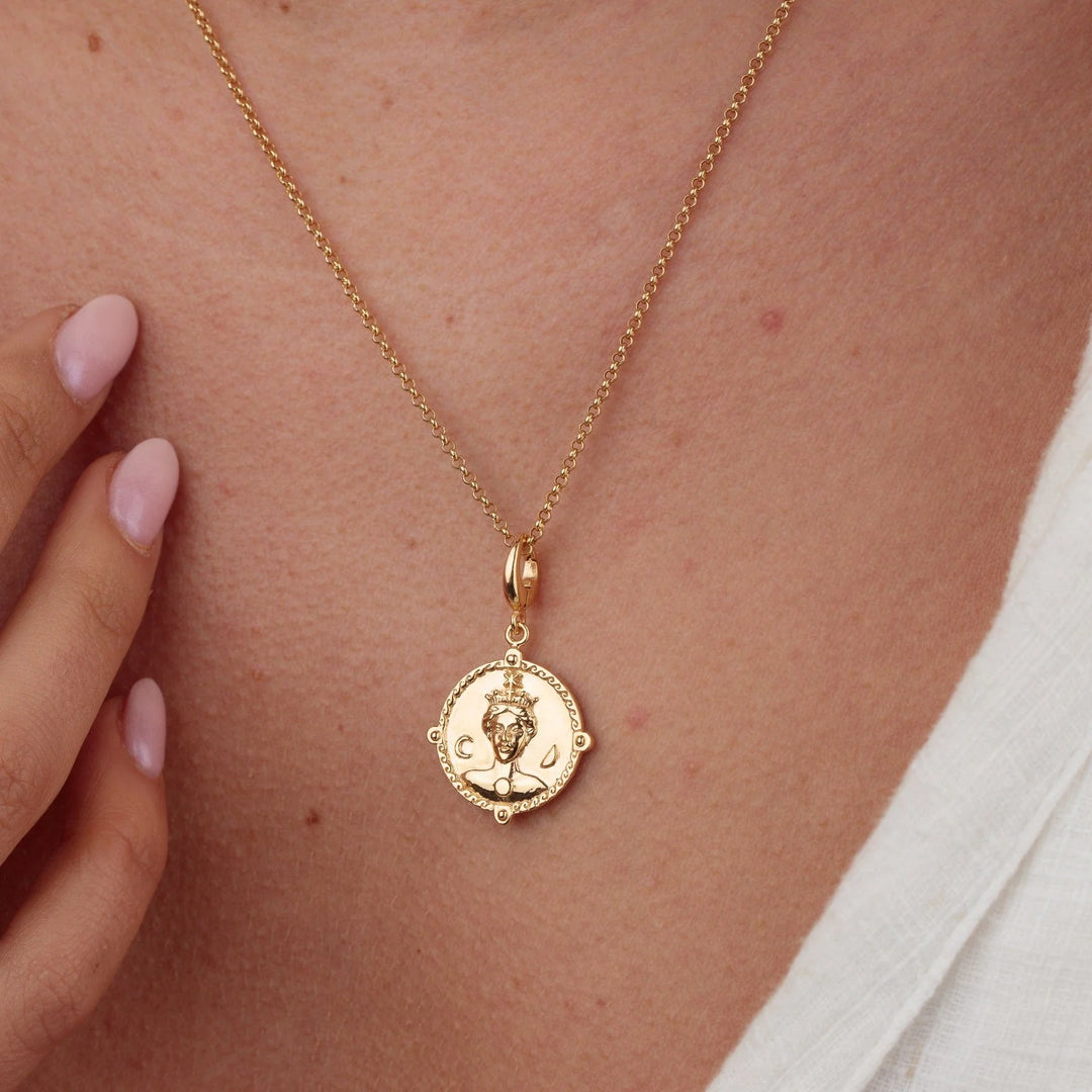 Gold Goddess of Women & Mothers Hera Necklace CNGGDSHERA-1