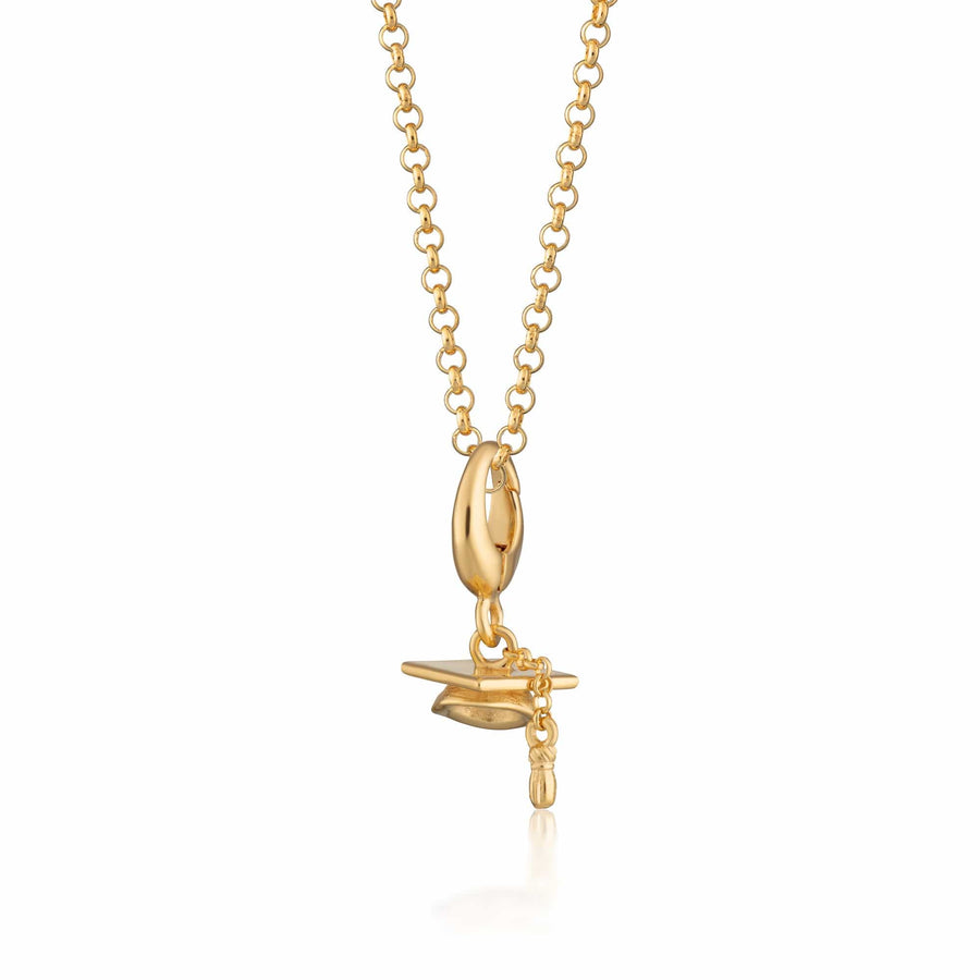 Gold Graduation Hat Necklace CNGGHT-1