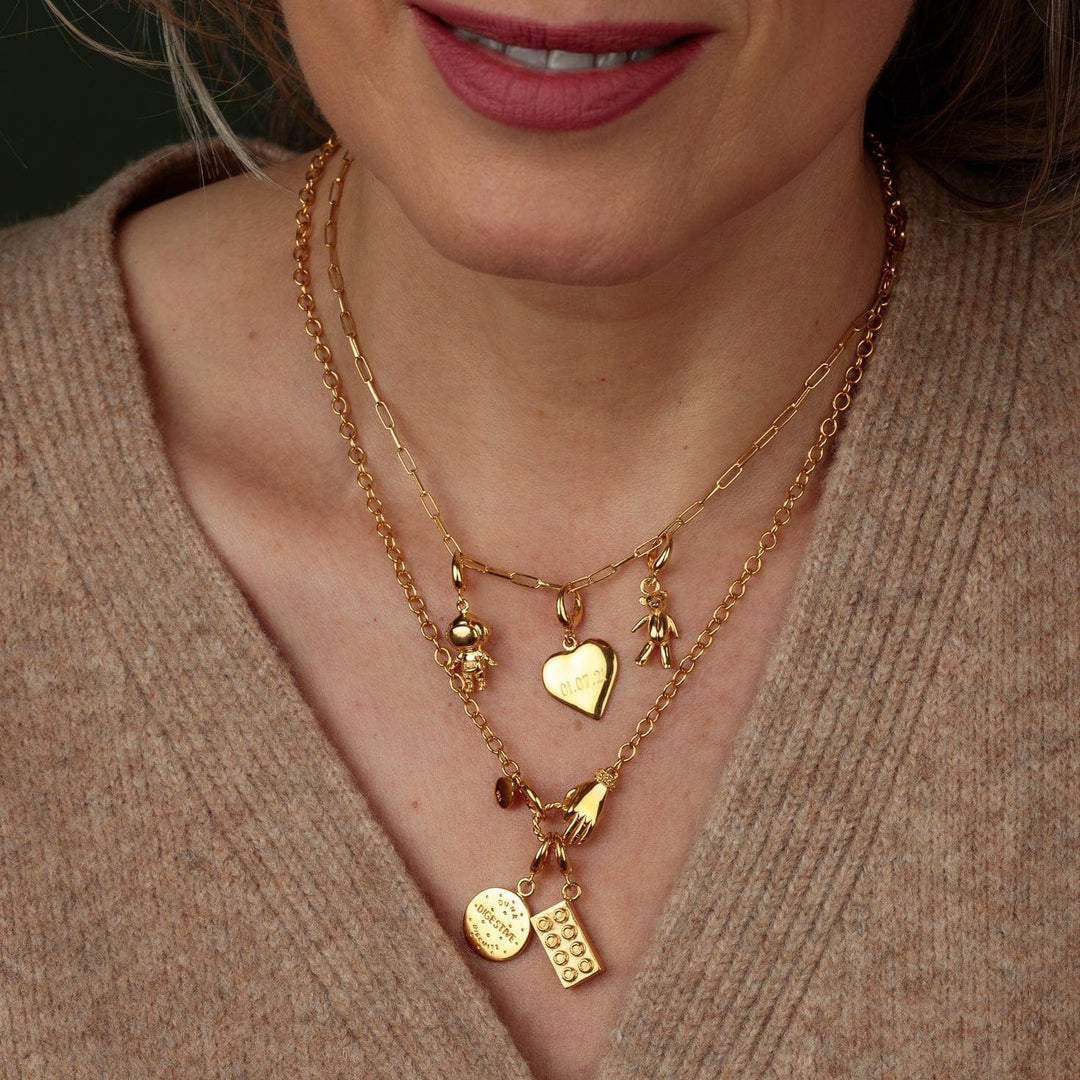 Gold In Safe Hands Charm Collector Necklace CHCGSFHD