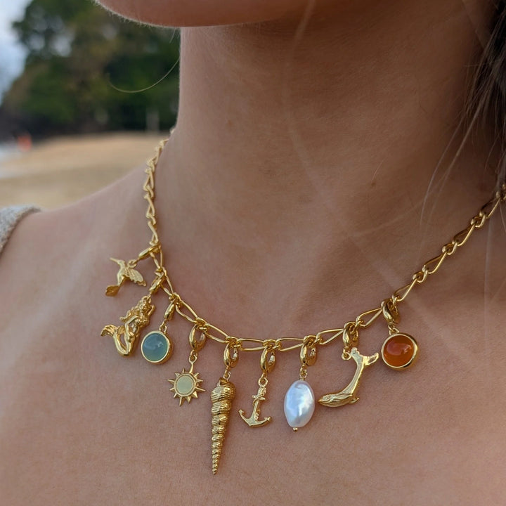 Gold My Story Charm Collector Necklace CHCGMYSTY