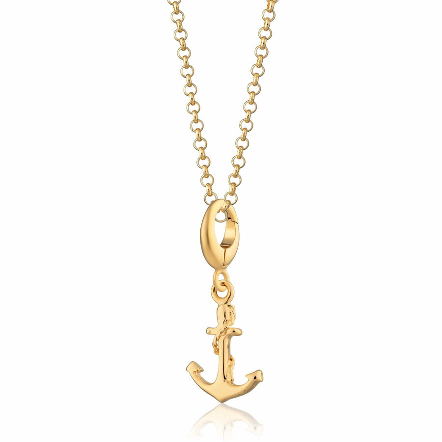 Gold Plated Anchor Necklace CNGAN-1