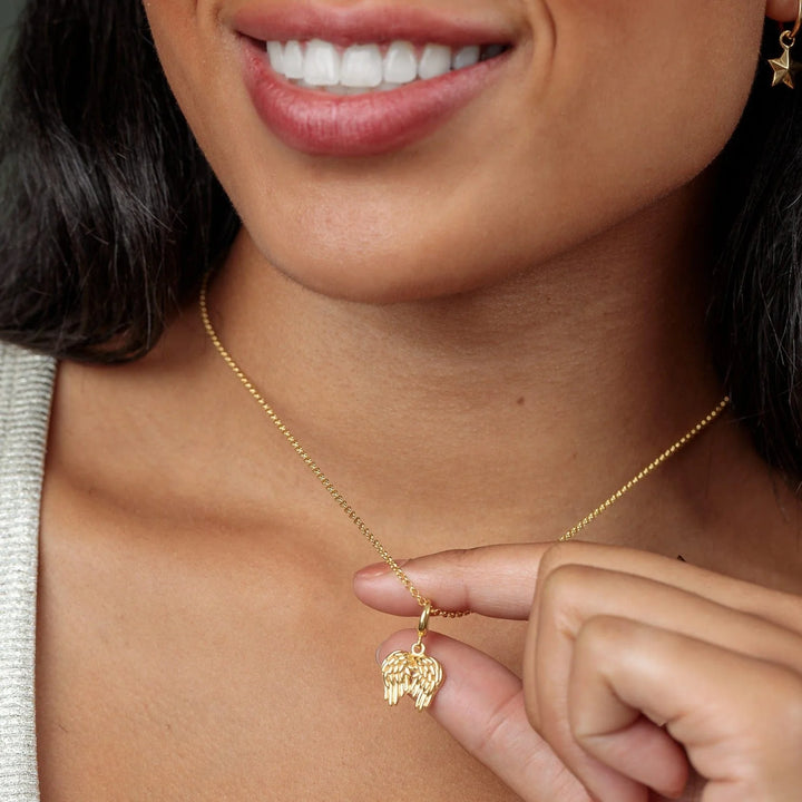 Gold Plated Angel Wings Necklace CNGAS-1