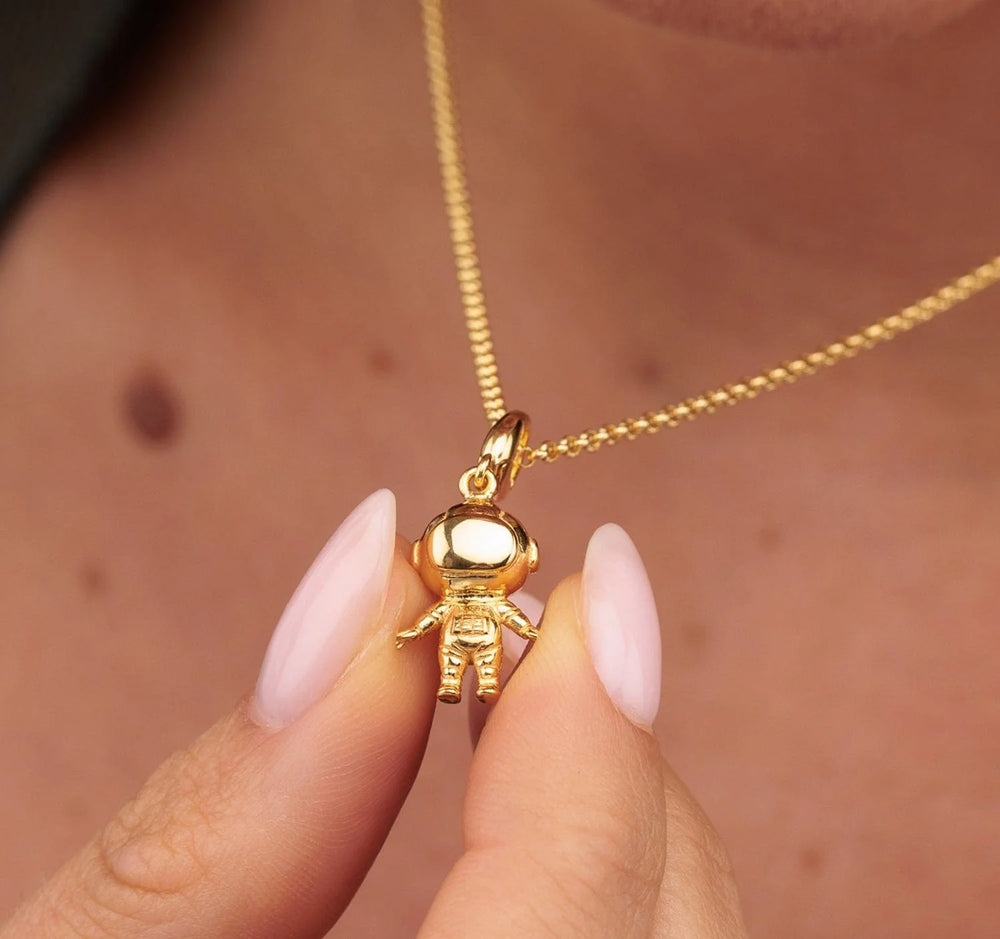 Gold Plated Astronaut Necklace CNGAST-1