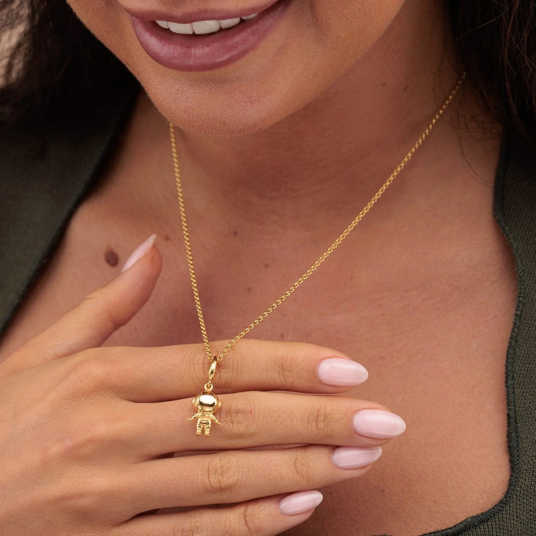 Gold Plated Astronaut Necklace CNGAST-1