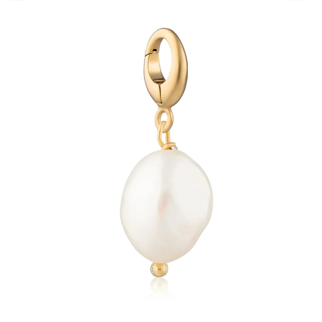 Gold Plated Baroque Pearl Charm CG295