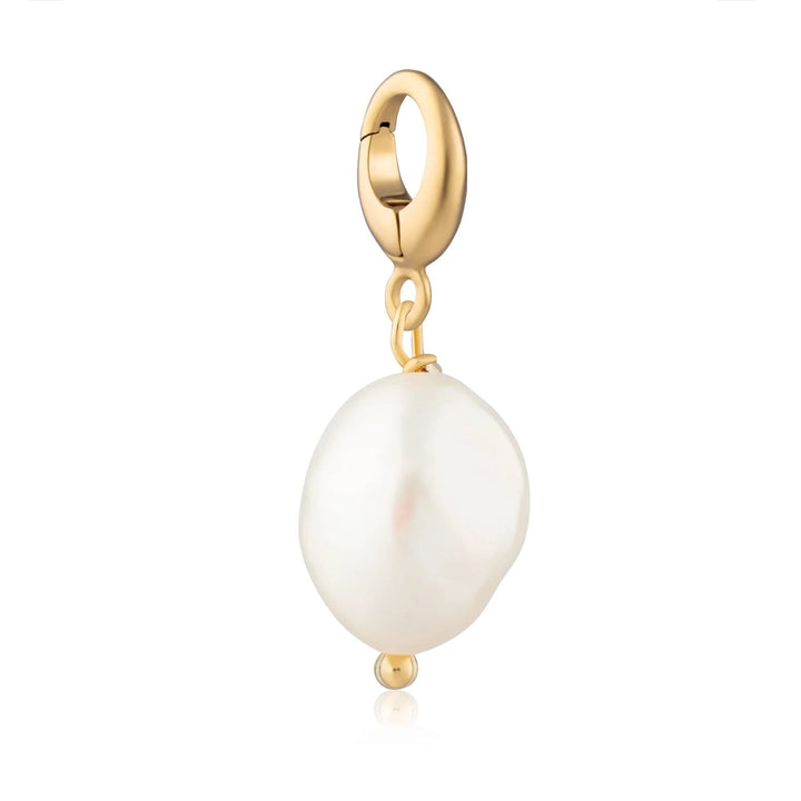 Gold Plated Baroque Pearl Charm CG295