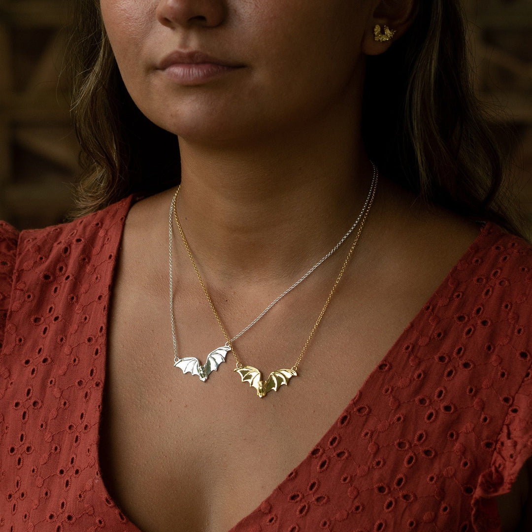 Gold Plated Bat Necklace NGBAT