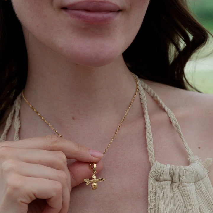 Gold Plated Bee Necklace CNGBZ-1