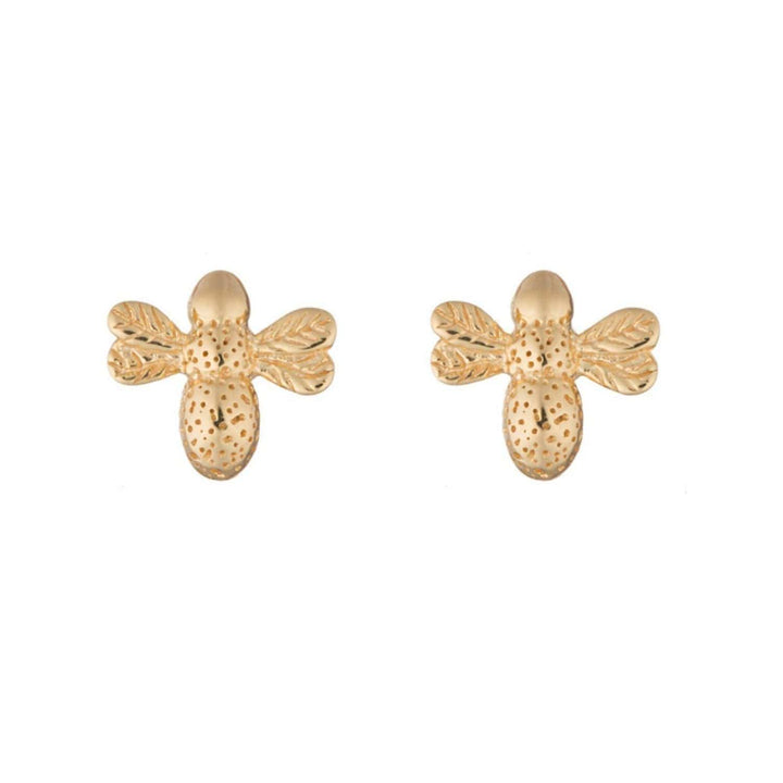 Gold Plated Bee Stud Earrings SEGBZ