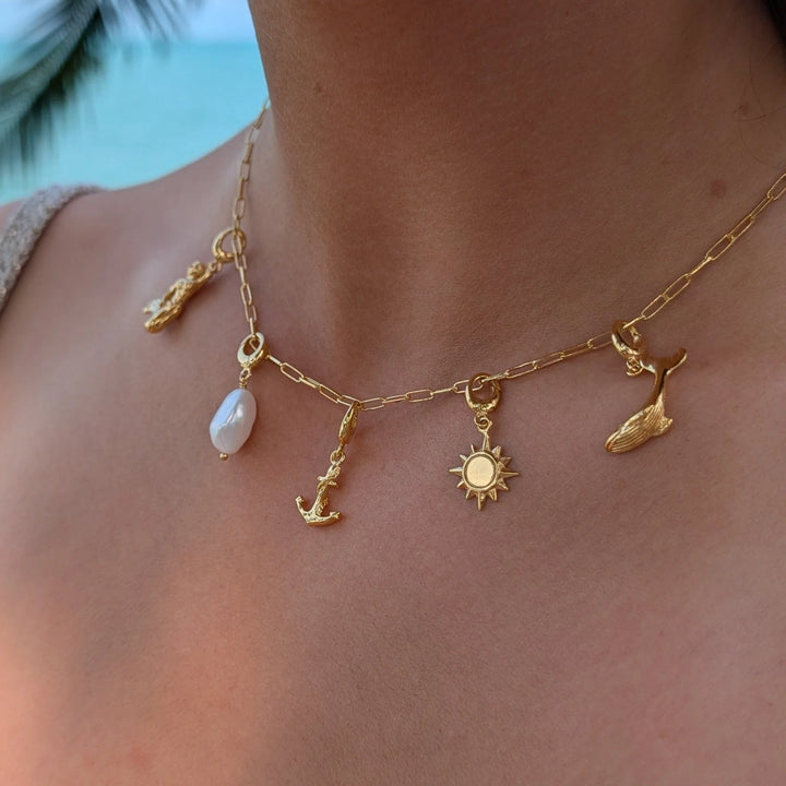 Gold Plated Box Link Chain Necklace CHGBL