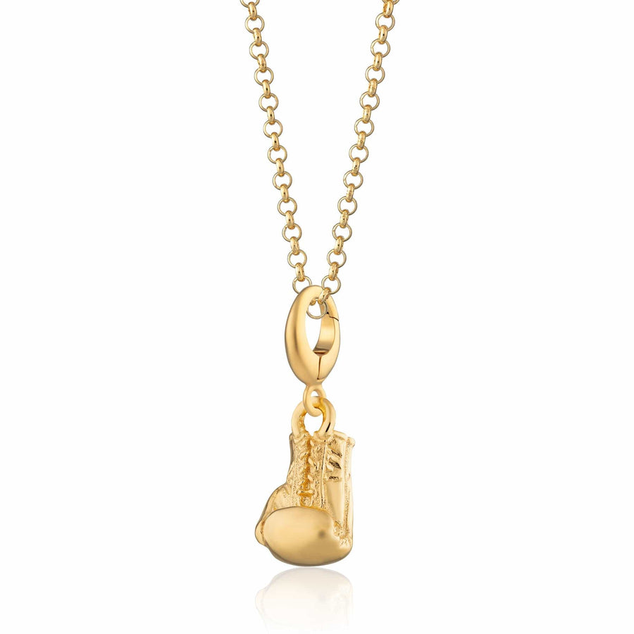 Gold Plated Boxing Glove Necklace CNGBOX-1