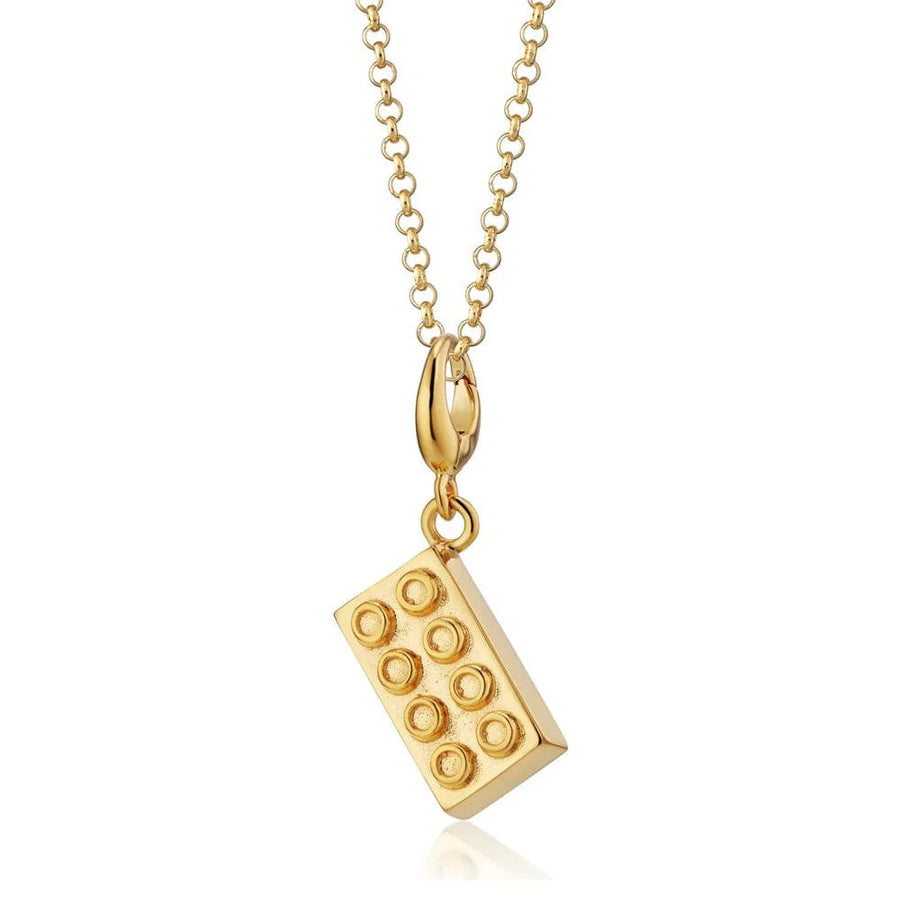 Gold Plated Building Block Necklace CNGBB-1