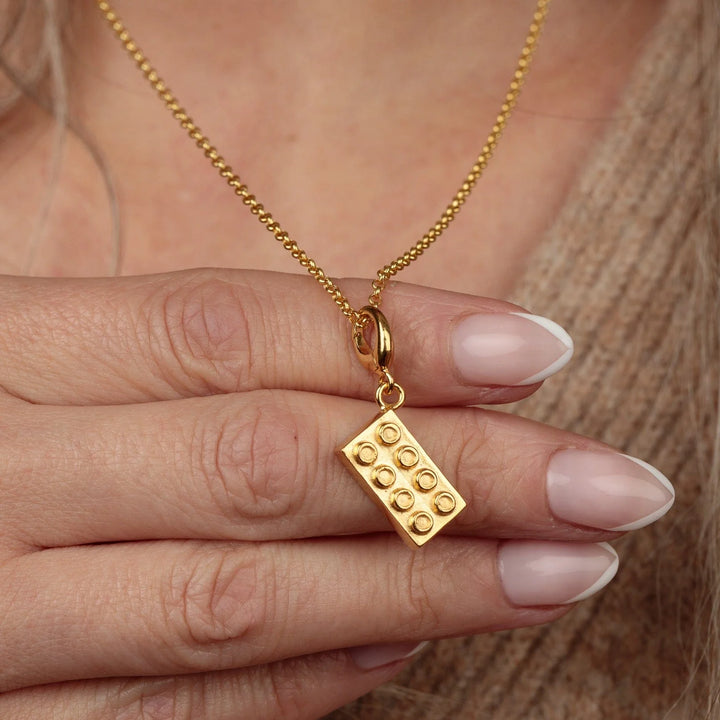 Gold Plated Building Block Necklace CNGBB-1