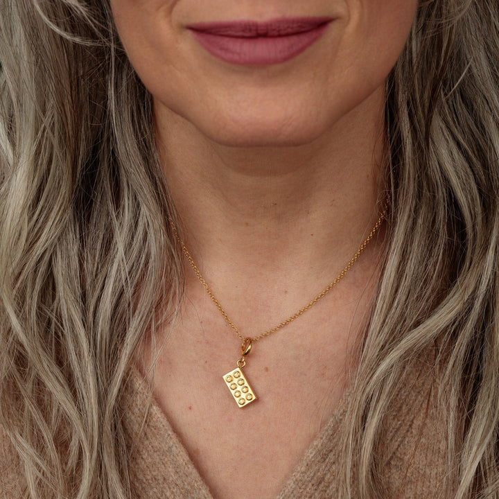 Gold Plated Building Block Necklace CNGBB-1