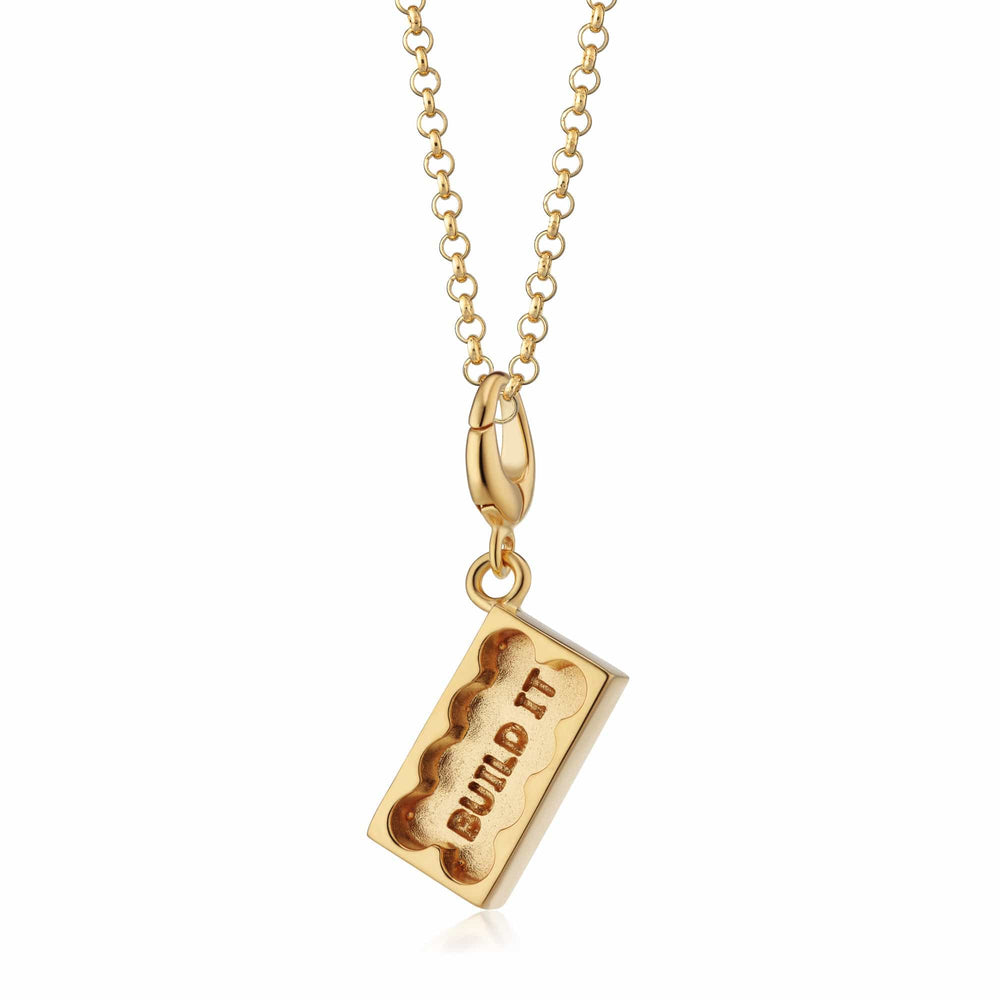 Gold Plated Building Block Necklace CNGBB-1