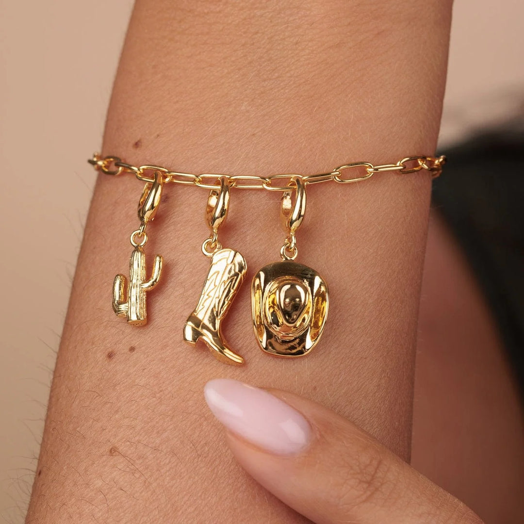 Gold Plated Cactus Charm CGCAC