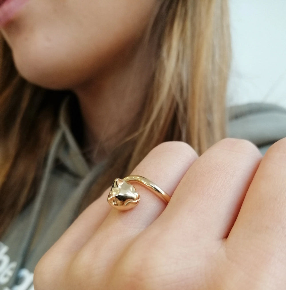 Gold Plated Cat Ring RGCTF