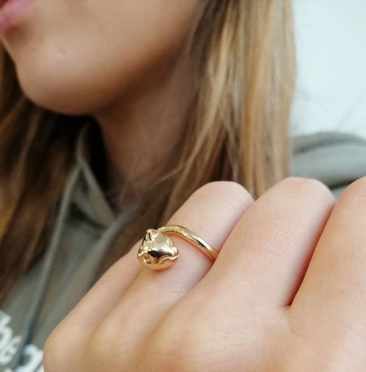 Gold Plated Cat Ring RGCTF