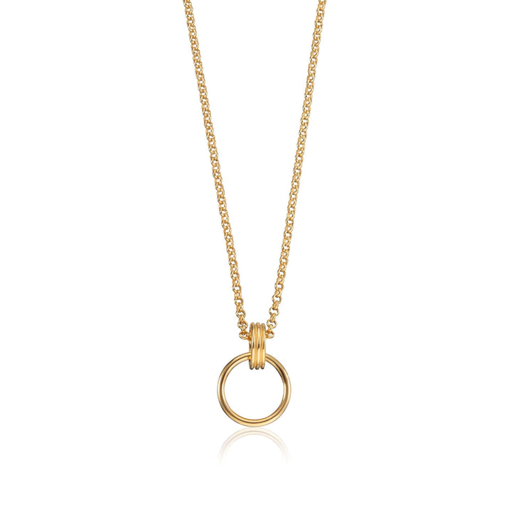 Gold Plated Charm Capture Necklace CNGCHCAP-1