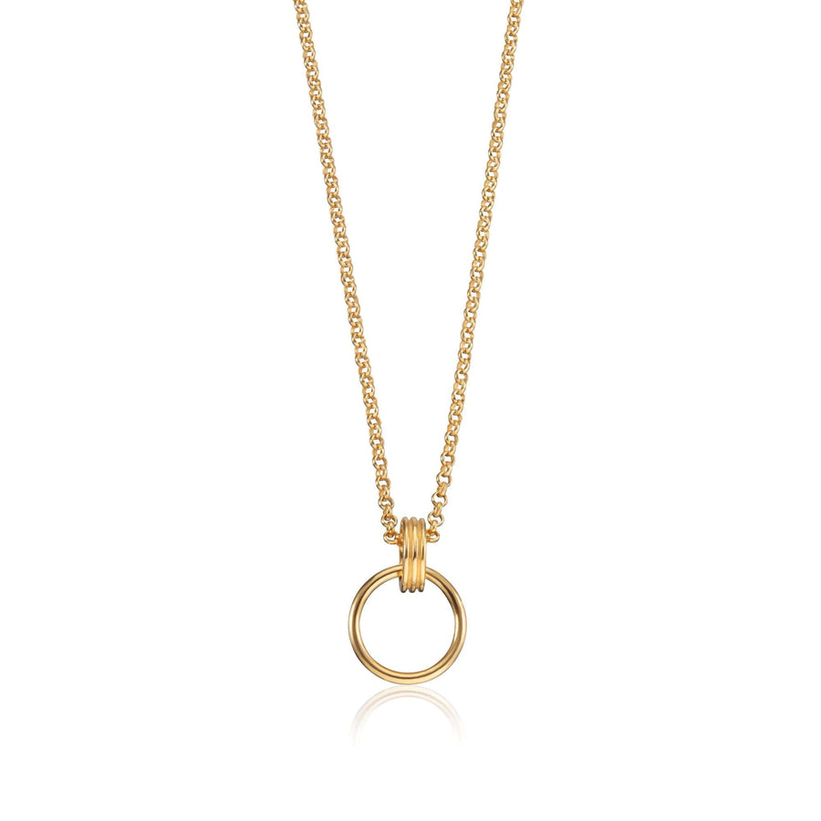 Gold Plated Charm Capture Necklace CNGCHCAP-1