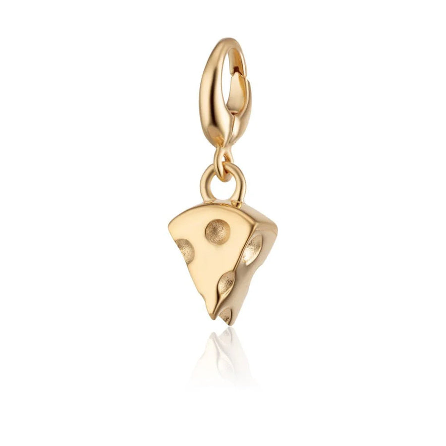 Gold Plated Cheese Slice Charm CGCHS