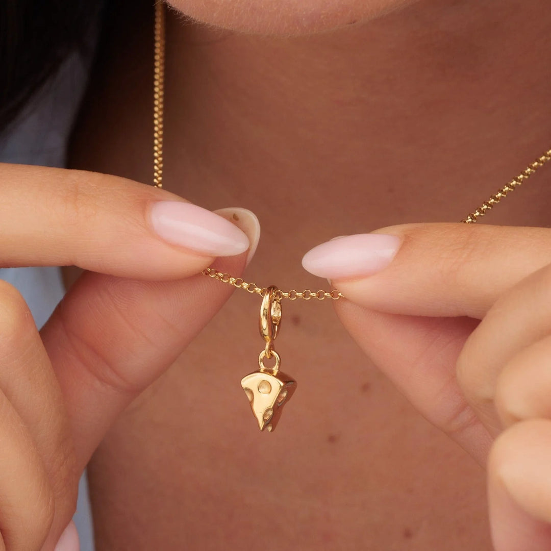 Gold Plated Cheese Slice Necklace CNGCHS-1