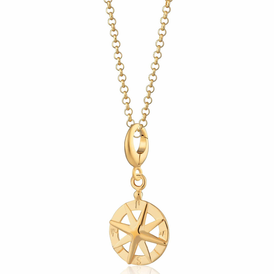 Gold Plated Compass Necklace CNGCP-1